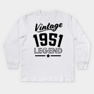 Vintage 1951 Legend Kids Long Sleeve T-Shirt